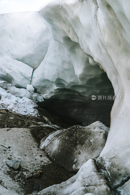 Scenic view of melting glacier